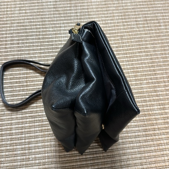 J Jill Do-It-All Crossbody Black Pebble Leather Purse - Picture 5 of 17